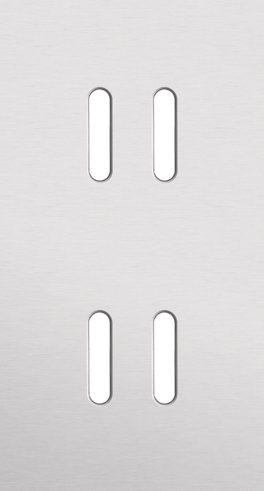 Niko Home Automation Tweevoudige Afdekplaat, verticaal 71 MM centerafstand, voor 2 roc