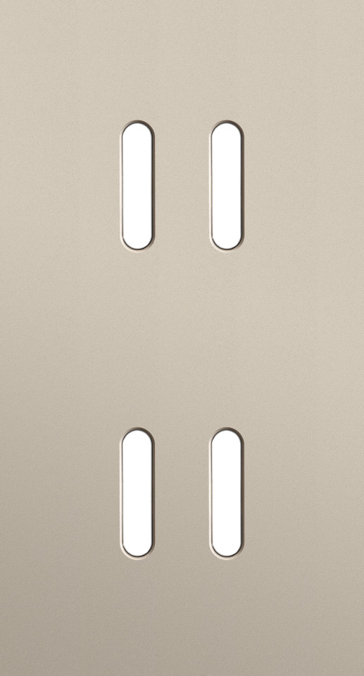 Niko Home Automation Tweevoudige Afdekplaat, verticaal 71 MM centerafstand, voor 2 roc