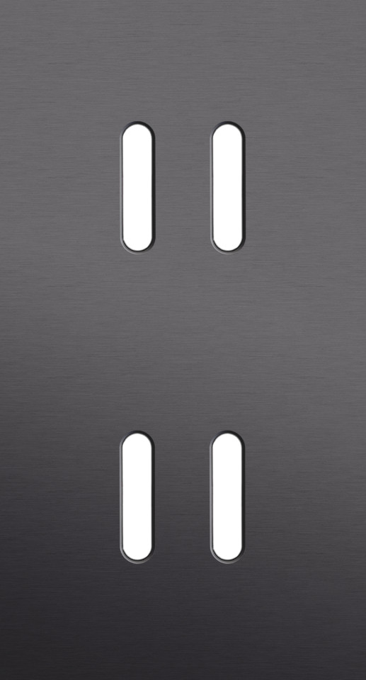 Niko Home Automation Tweevoudige Afdekplaat, verticaal 71 MM centerafstand, voor 2 roc