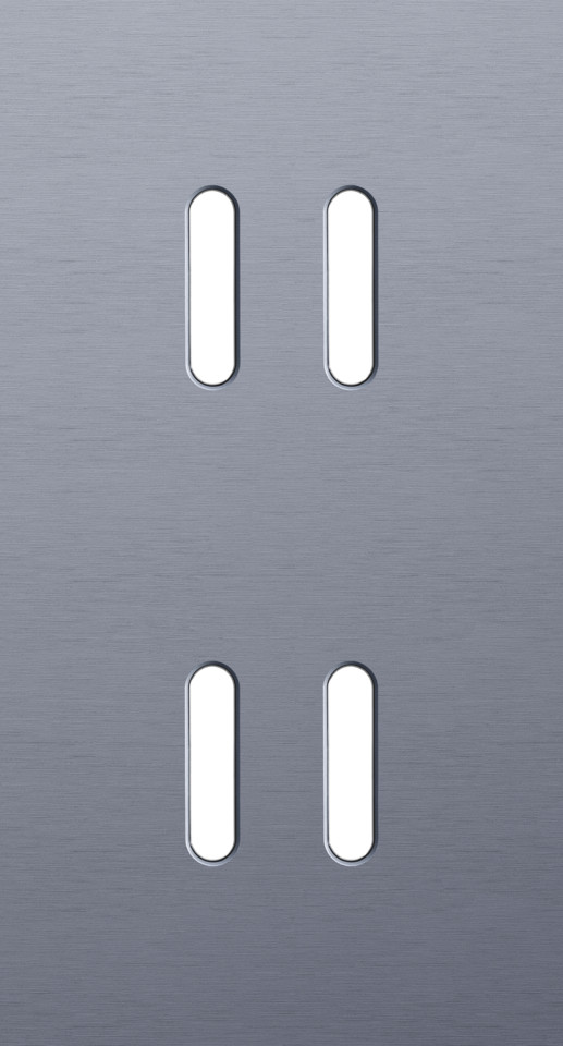 Niko Home Automation Tweevoudige Afdekplaat, verticaal 71 MM centerafstand, voor 2 roc