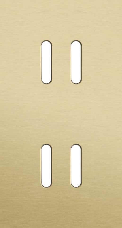 Niko Home Automation Tweevoudige Afdekplaat, verticaal 71 MM centerafstand, voor 2 roc