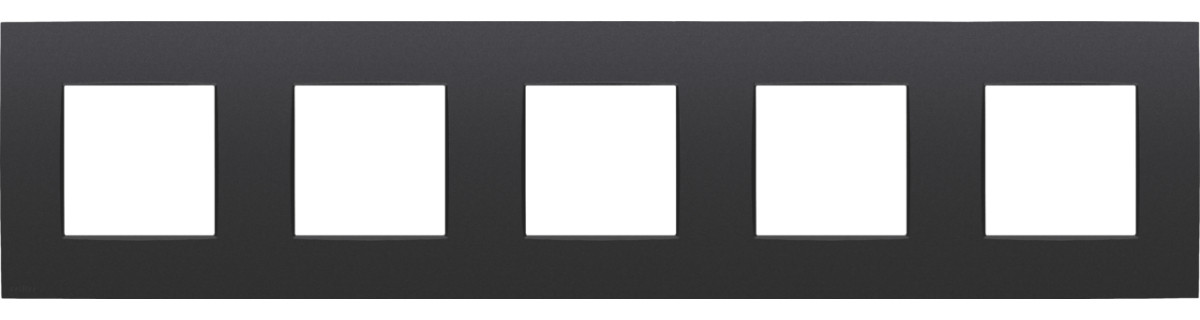 Niko Vijfvoudige afdekplaat 71 MM centerafstand intense matt black C