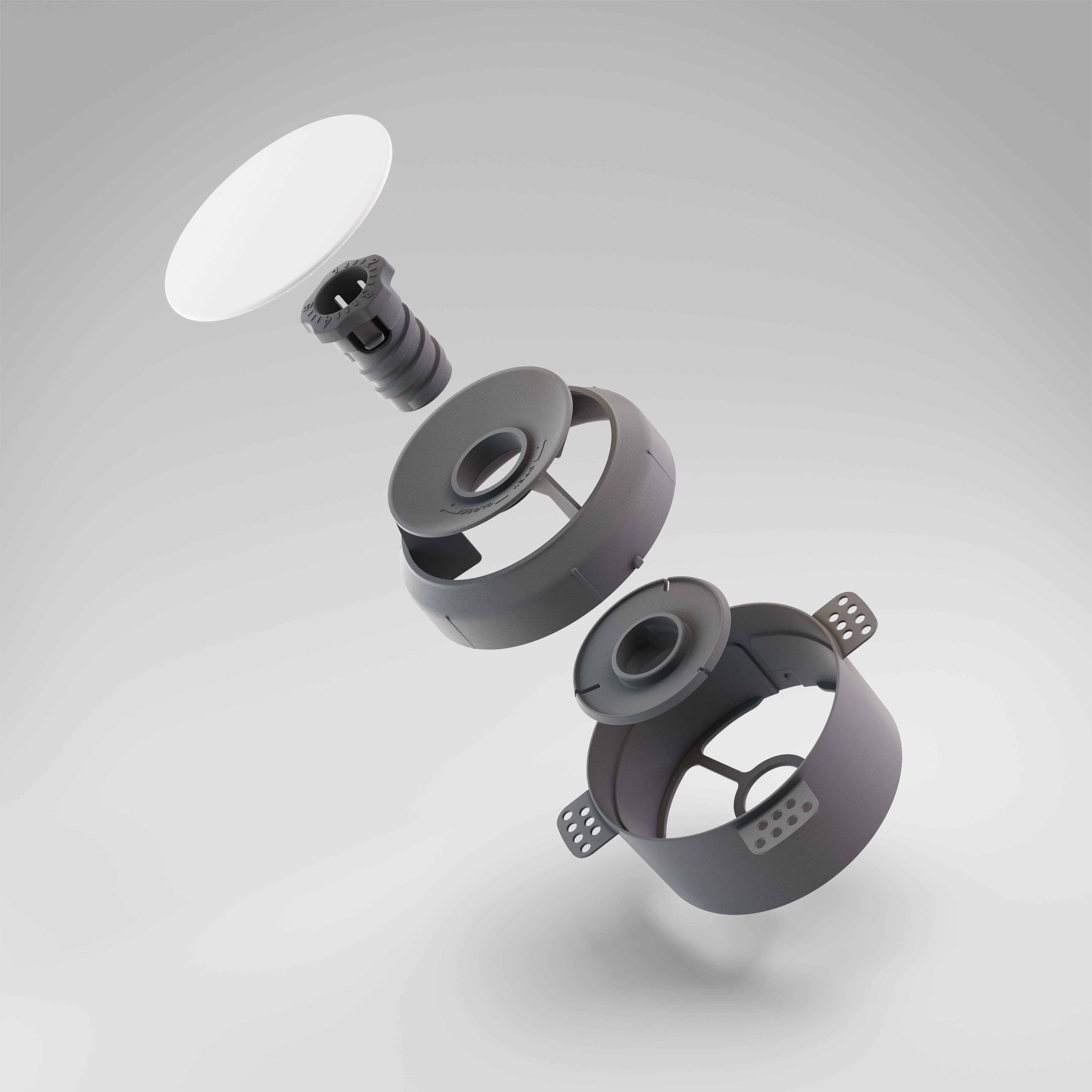 Noshow Ventilatieventiel 125MM toe en afvoer instelbaar zwart