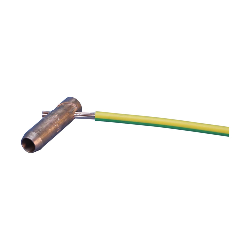 nVent ERICO Aardstaven en accessoires Aardingspenklem Met geprefabriceerde pigtail, diam. 1/2"