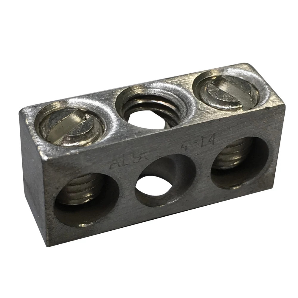 nVent ERIFLEX Aardingsrails Busbar Voor aarding en N-geleider, vertind aluminium, 2 aansl.