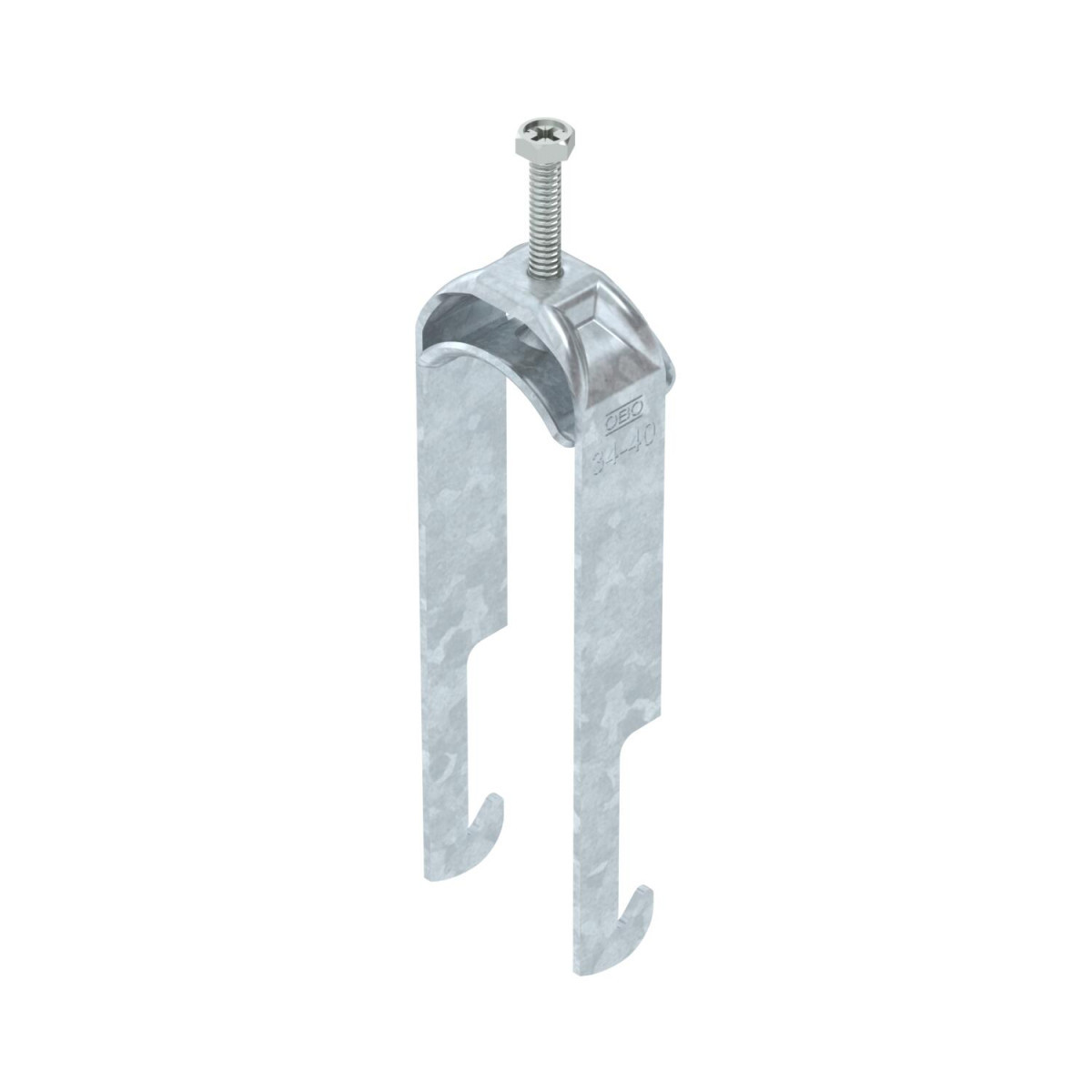 OBO 2056 / 2058 Clamp Clip 2056 double 34-40MM staal thermisch verzinkt