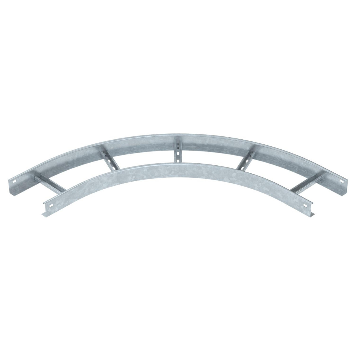 OBO 90° Bend for cable ladder, horizontal 60x200 staal thermisch verzinkt