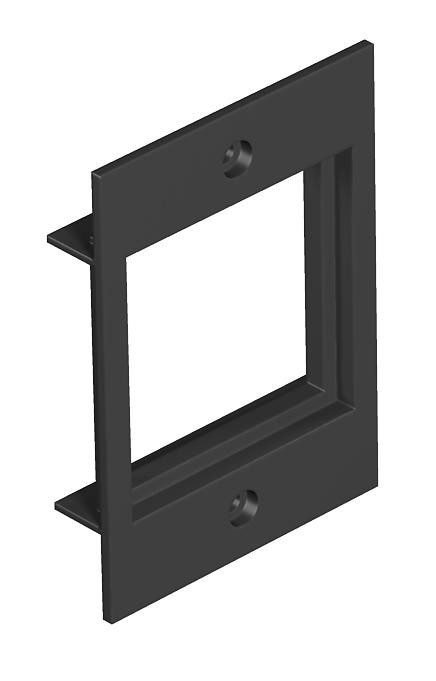 OBO Afdekplaat 1 X module 45 voor T4B 55x77mm polyamide grafietzwart ral 9