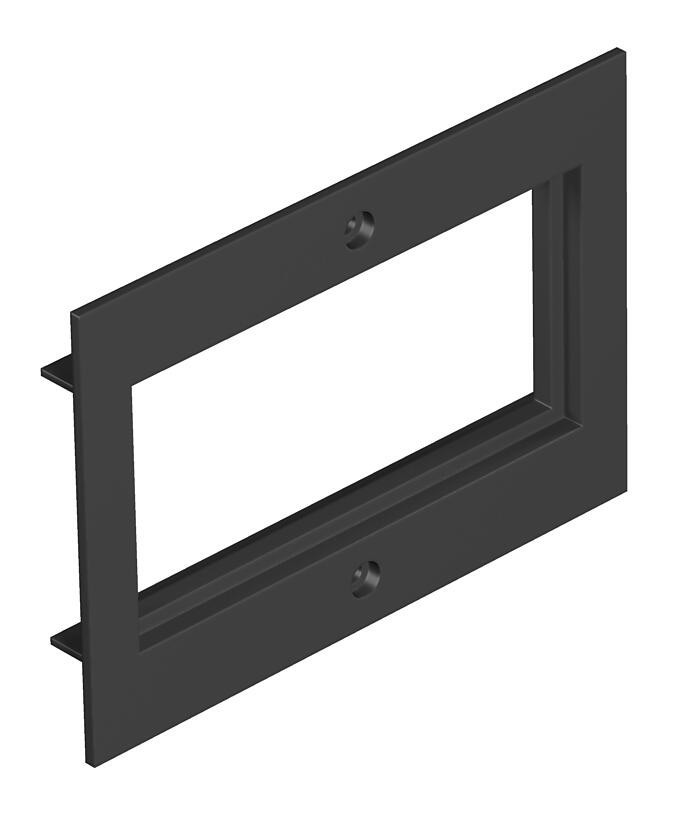 OBO Afdekplaat Dubbele module 45 voor T4B 110x77mm polyamide grafietzwart