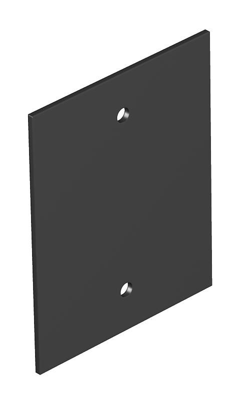 OBO Afdekplaat Zonder gatenpatroon voor T12L 71x88mm polyvinylchloride gra