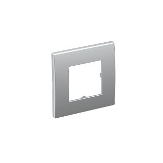 OBO Afdekramen Module 45, 1-voudig 84x84mm, PC, aluminium gelakt