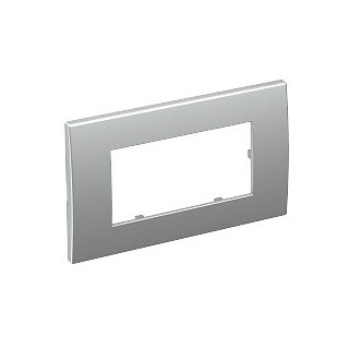 OBO Afdekramen Module 45, 2-voudig 84x140mm, PC, aluminium gelakt