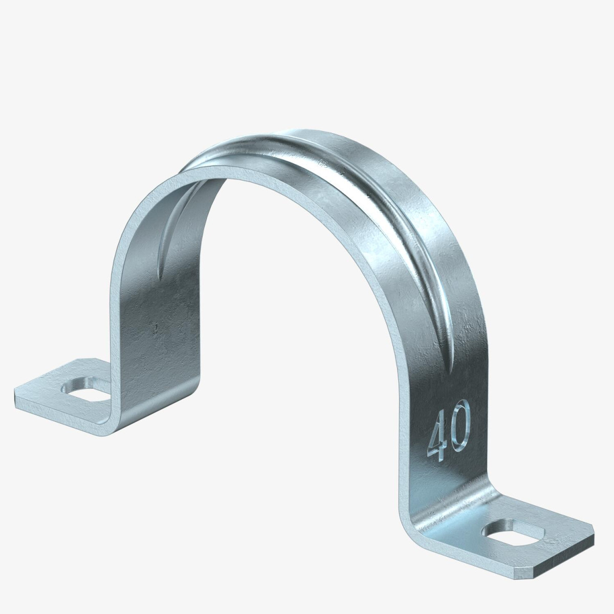 OBO Fastening clip Bevestigingsklem Met twee voetjes 40MM staal galvanisch verzinkt