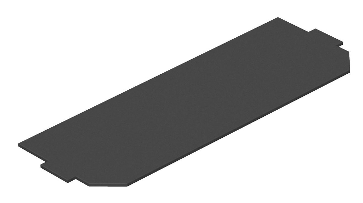 OBO Blindplaatafdekking 208x76mm polyvinylchloride grafietzwart ral 9011
