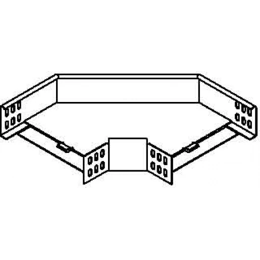 OBO Bocht 90° horizontaal, met hoekverbinder 60x300 staal sendzimir verzin