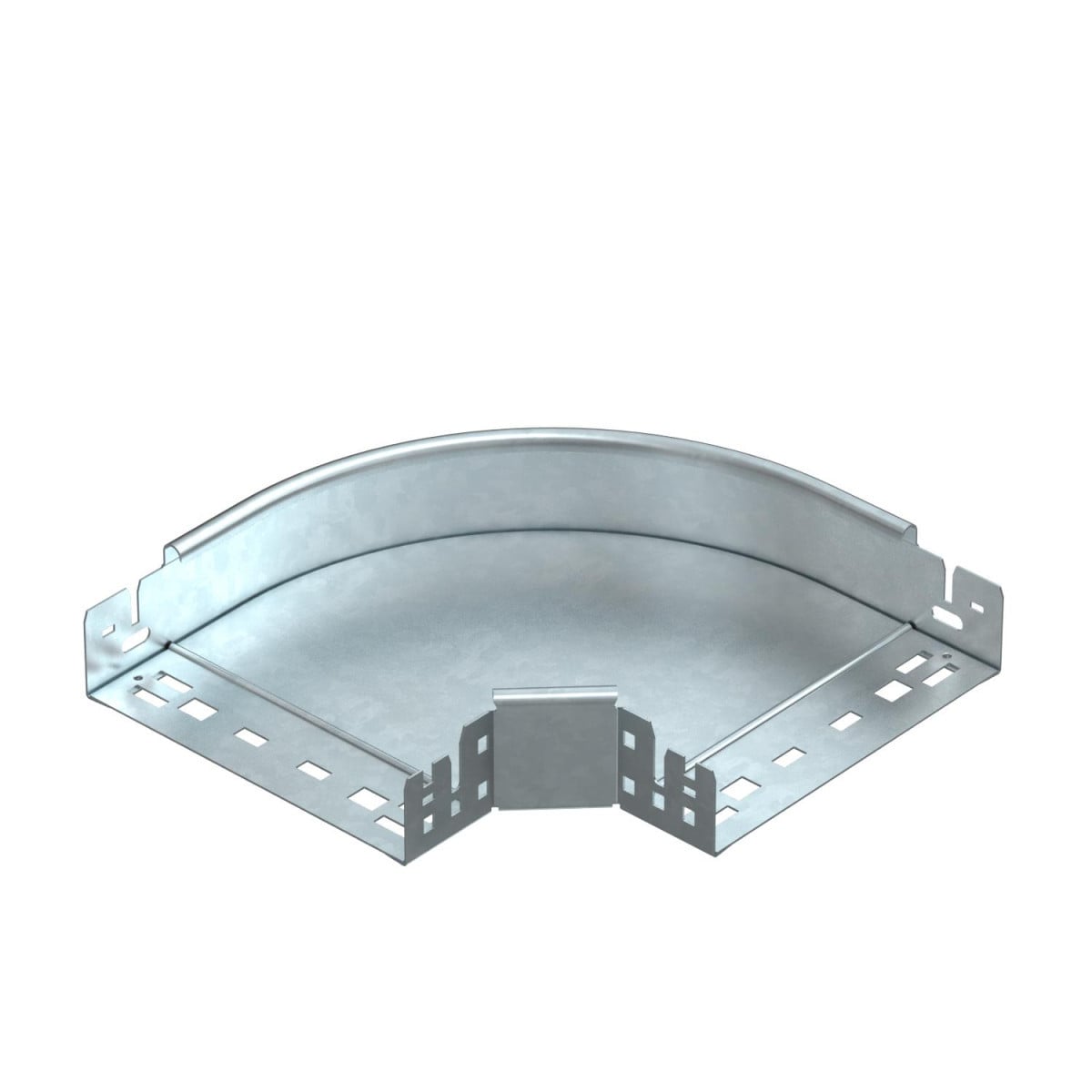OBO Bocht 90° met snelkoppeling 60x200 staal thermisch verzinkt zink