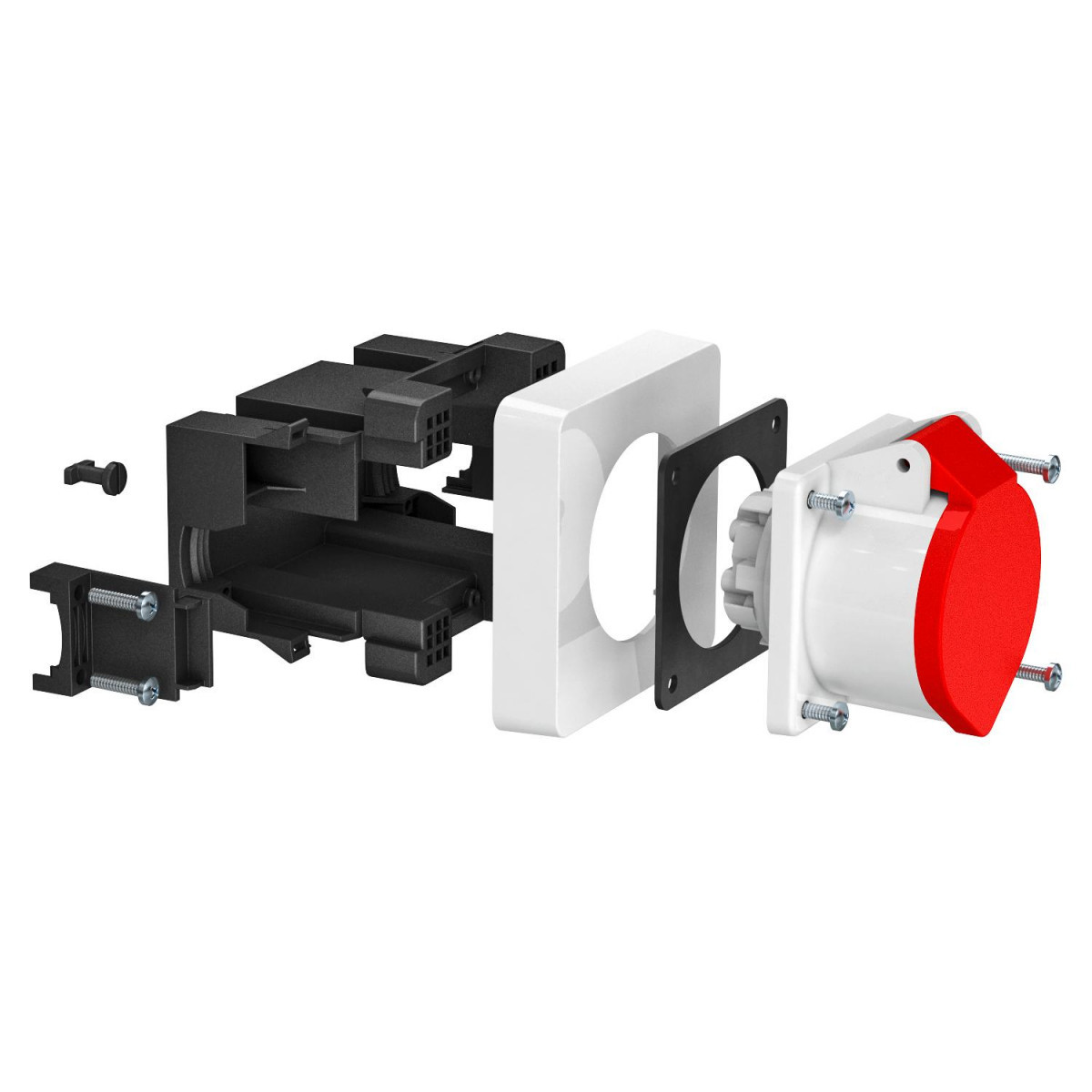 OBO Modul 45® Abdeckungen Cee-Inbouwdoos met cee-aansluiting 16 A 118x98x125 polyamide grafietzw