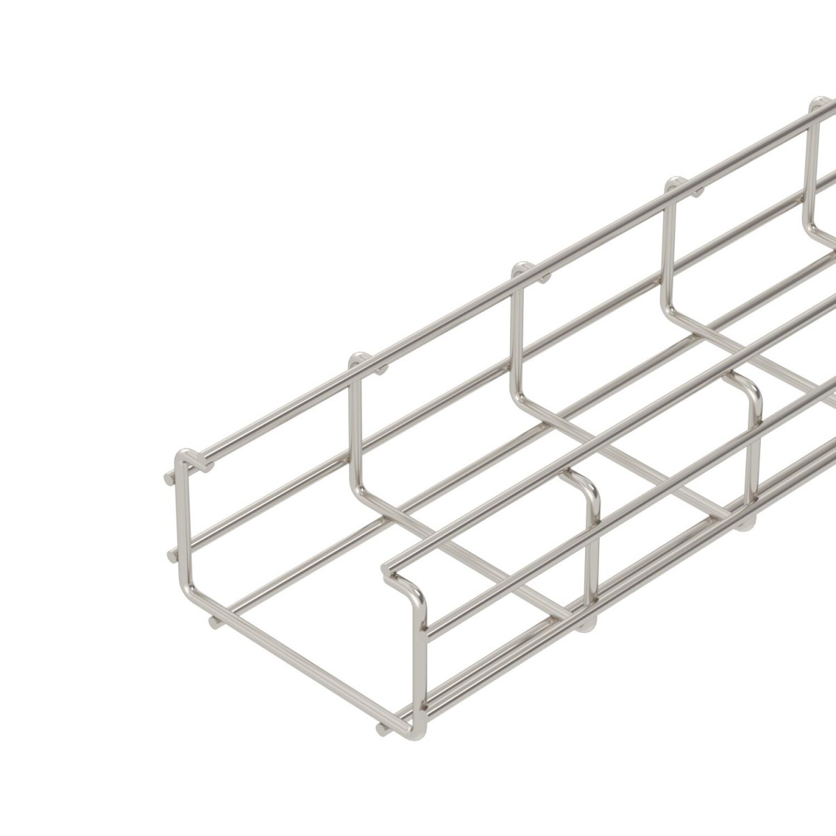 OBO CGR Series C-Draadgoot 50x100x3000 roestvrij staal a2 1.4301 blank, nabehandeld R