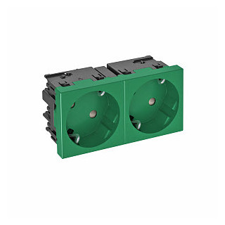 OBO Contactdoos, 2-VDG, 33°schuin moduul-45 met zijaansluiting 250V, 10/16