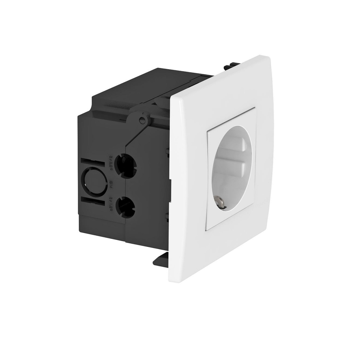 OBO Contactdooseenheid Module 45, 1-voudig 84x84x59mm polycarbonaat zuiver