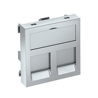 OBO Datamodule voor 2 aansluitmodules Typ RM 45x45mm, PC, aluminium gelakt