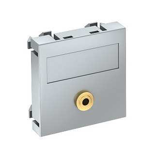 OBO Draagplaat Audio 1x connector met soldeeraansl. 45x45mm, PC, aluminium