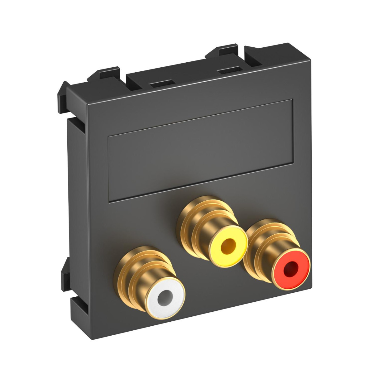 OBO Draagplaat Audio / video 3X koppeling connect.-connect. 45x45mm polyca