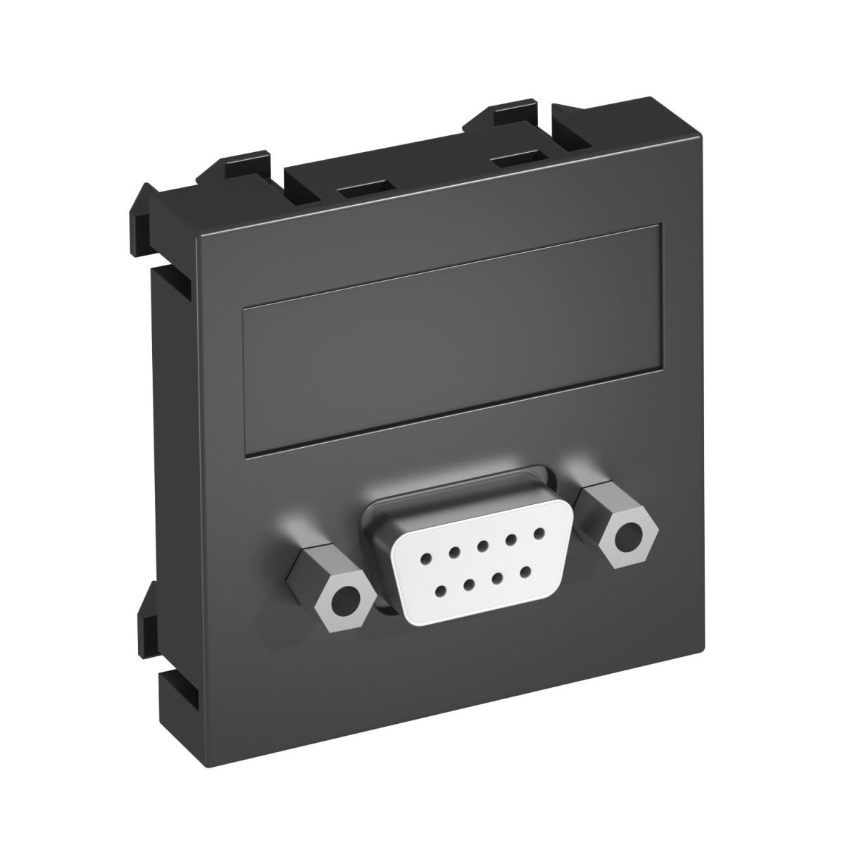 OBO Modul 45® Multimedia Draagplaat D-sub9 connector met schroefaansl. 45x45mm polycarbonaat ZW