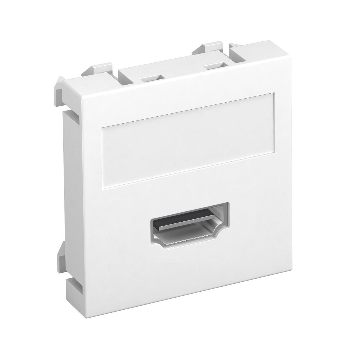 OBO Draagplaat Hdmi connector met schroefaansl. 45x45mm polycarbonaat zuiv
