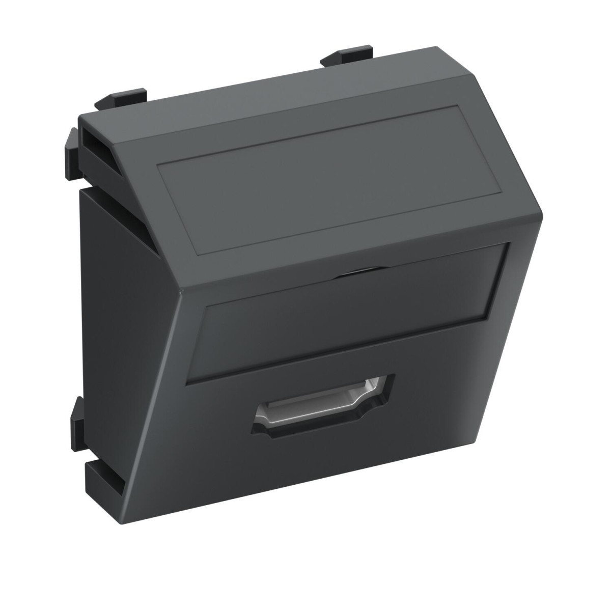 OBO Modul 45® Multimedia Draagplaat Hdmi connector met schroefaansl. 45x45mm polycarbonaat zwar