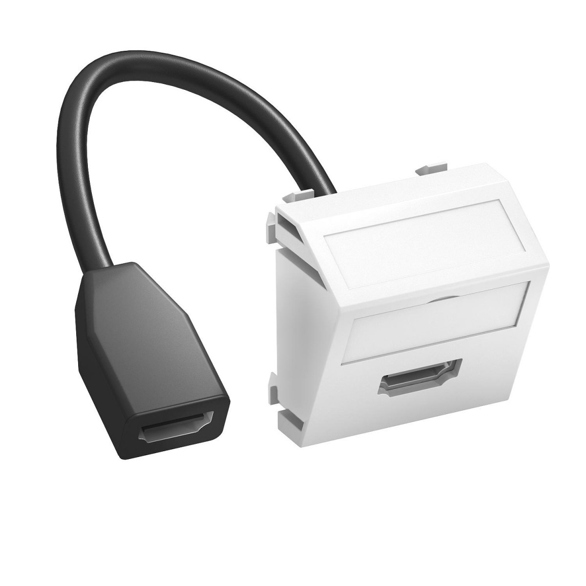 OBO Modul 45® Multimedia Draagplaat Hdmi met kabel, connector-connector 45x45mm polycarbonaat Z