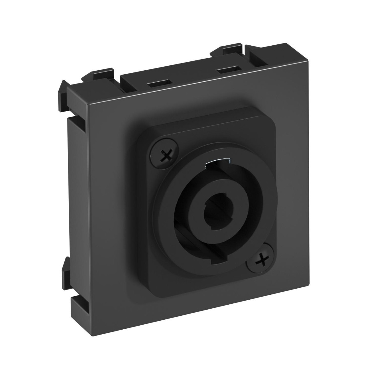 OBO Modul 45® Multimedia Draagplaat Speakon connector met schroefaansl. 45x45mm polycarbonaat Z