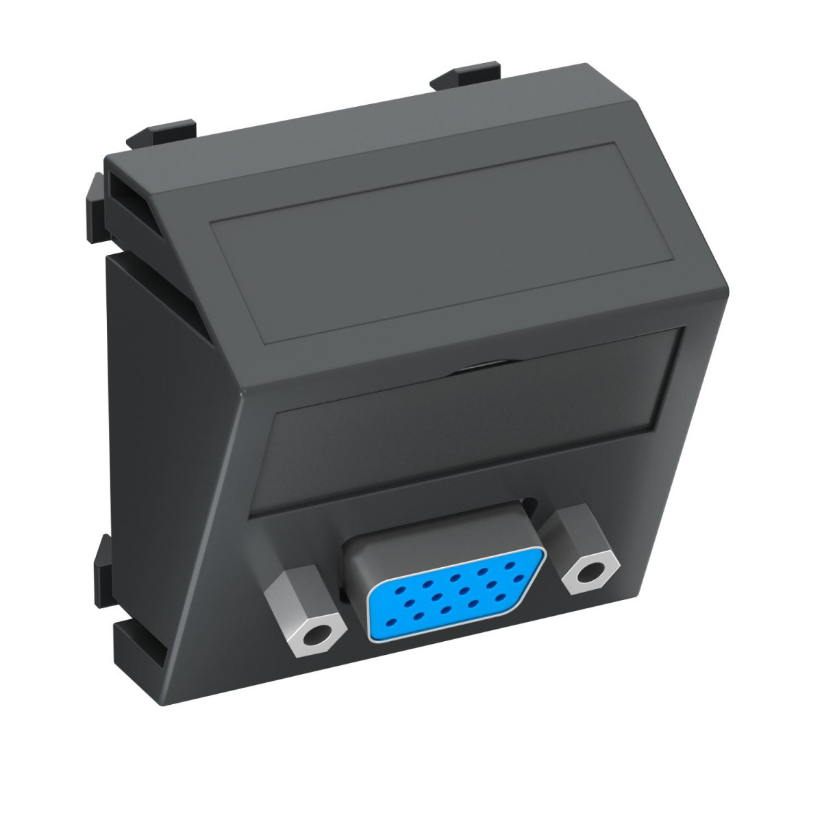 OBO Draagplaat Vga connector met schroefaansl. 45x45mm polycarbonaat zwart