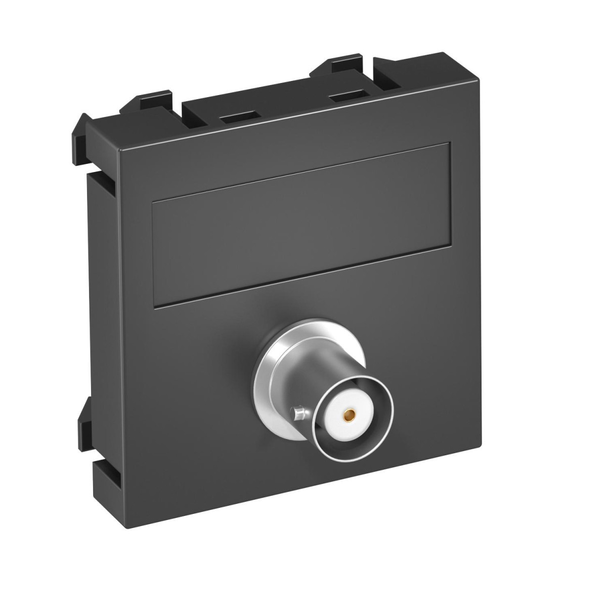 OBO Modul 45® Multimedia Draagplaat Video-BNC 1X koppeling connect.-connect. 45x45mm polycarbon