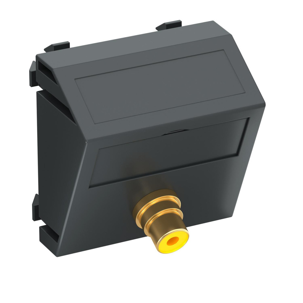 OBO Modul 45® Multimedia Draagplaat Video-cinch 1X koppeling connect.-connect. 45x45mm polycarb