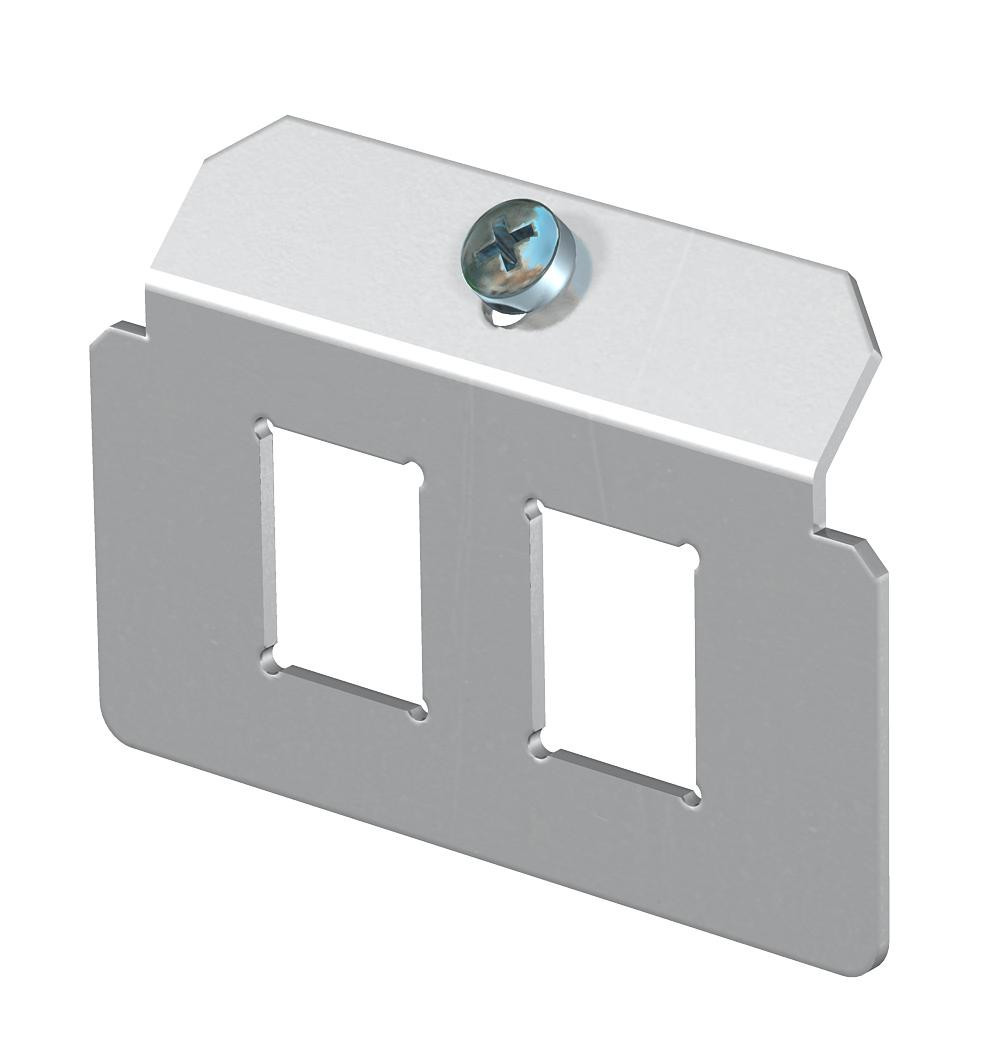 OBO Dragerplaat Met 2 X gatenpatroon type C roestvrij staal 1.4301 a2 1.43