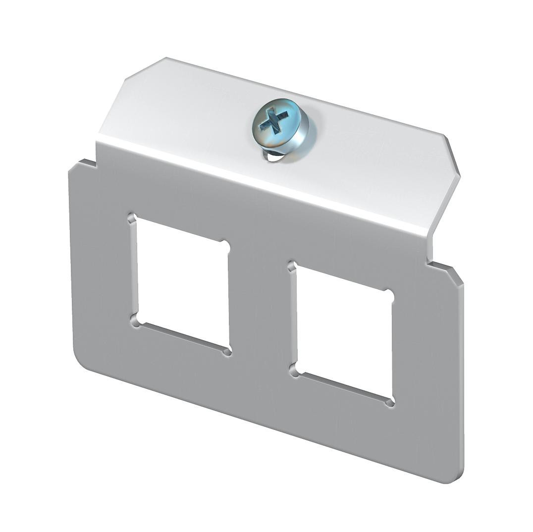 OBO Dragerplaat Met 2 X gatenpatroon type le 72x47 roestvrij staal 1.4301