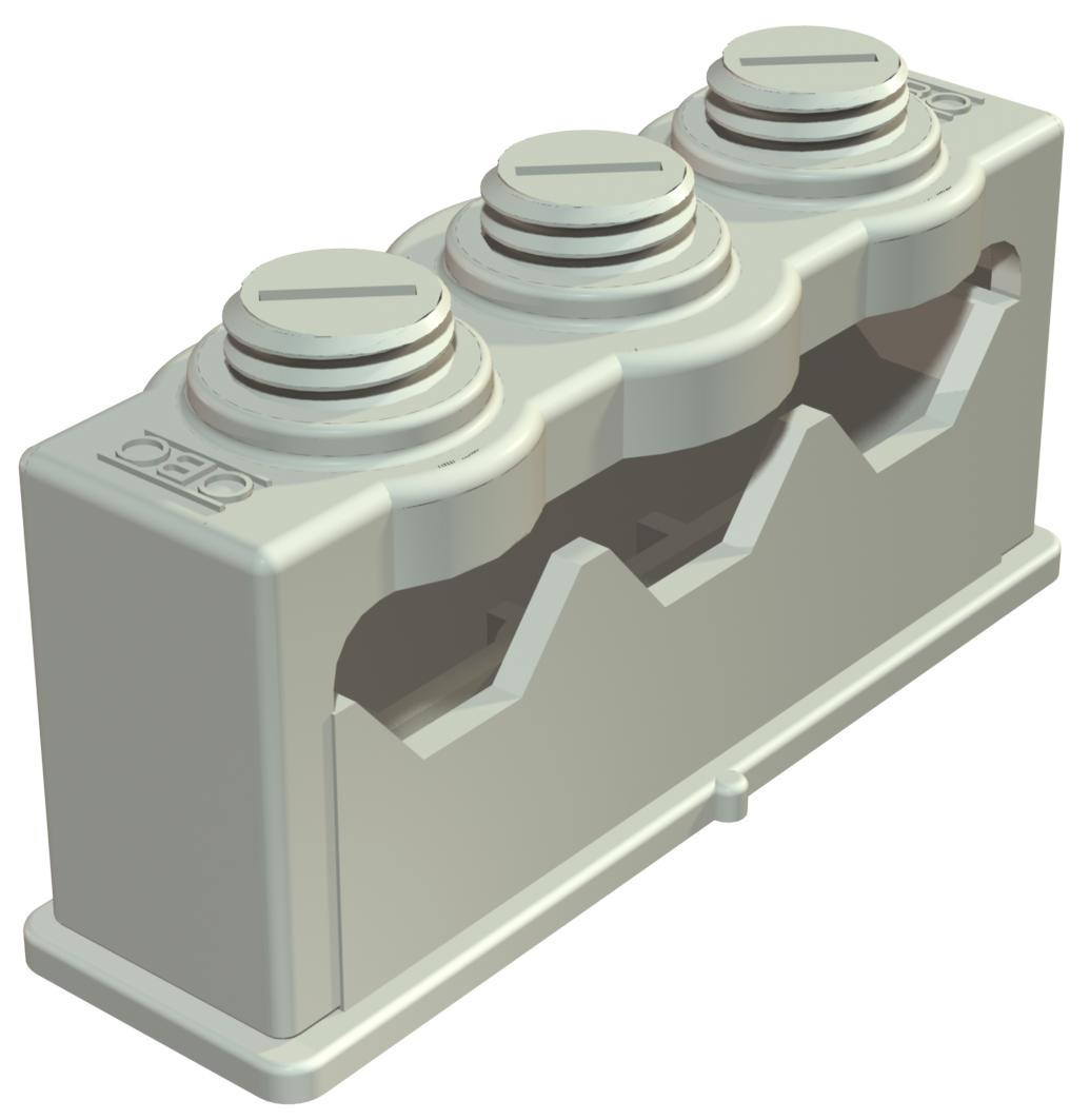 OBO Befestigungsschellen Druk-Iso-zadel voor 3 kabels 6-16MM polystyreen lichtgrijs ral 7035