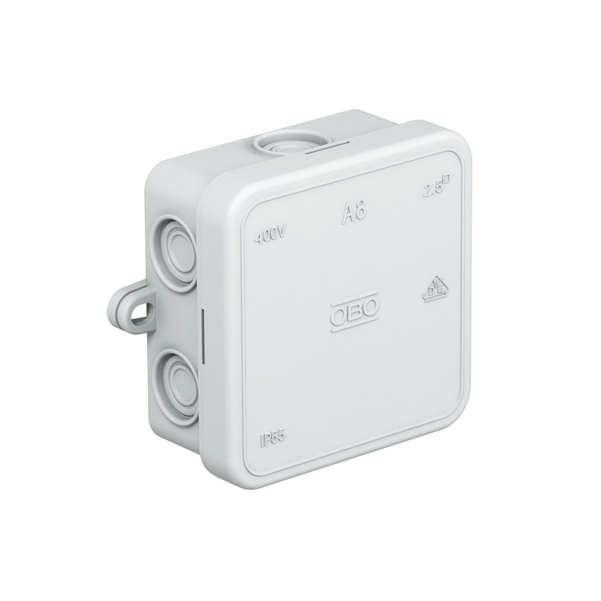 OBO EcoLine Junction Box 75x75x36 polyethyleen eco lichtgrijs ral 7035