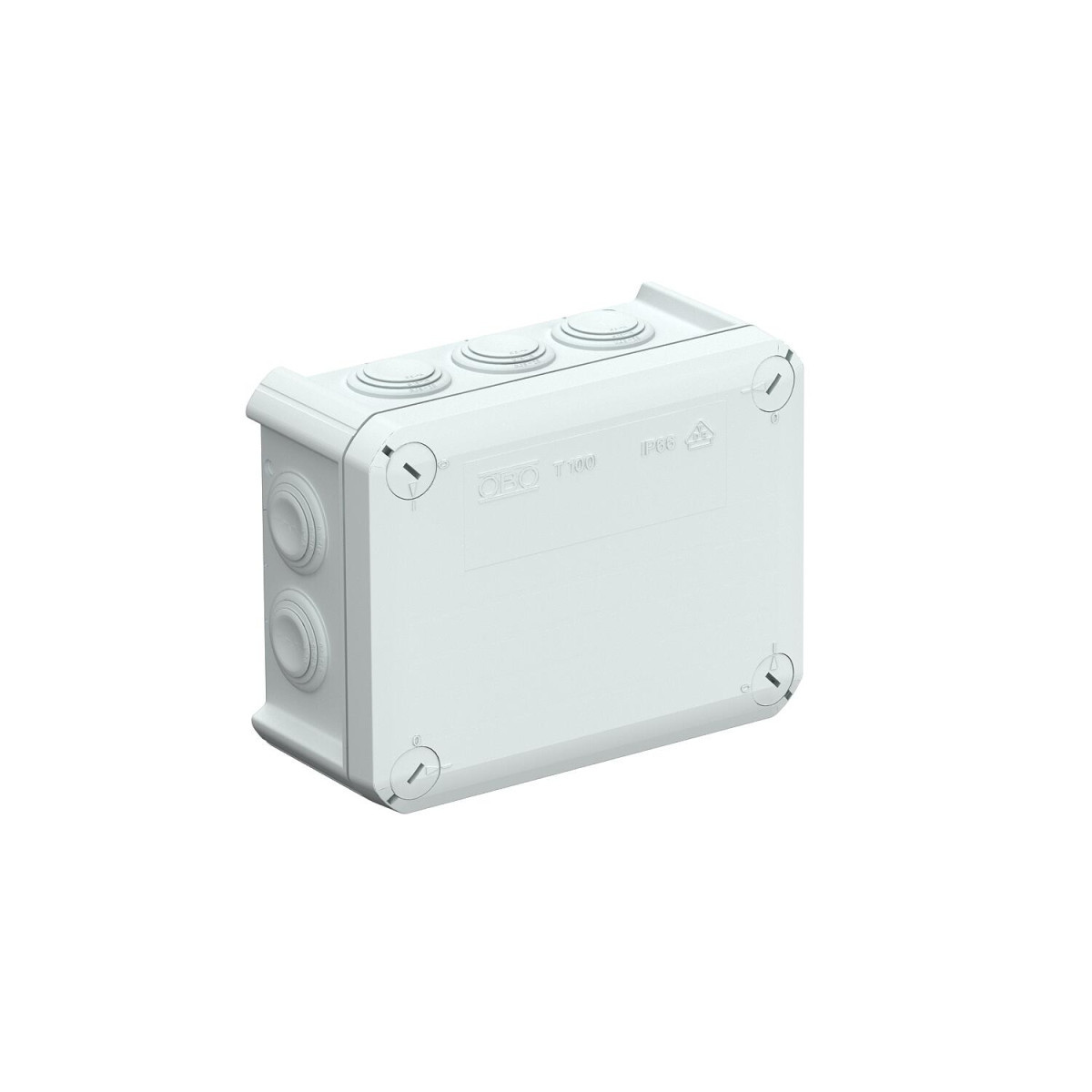 OBO EcoLine Junction Box with entries 150x116x67 polypropyleen eco lichtgrijs ral