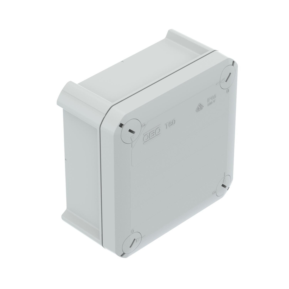 OBO EcoLine Junction Box without entries 114x114x57 polypropyleen eco lichtgrijs R