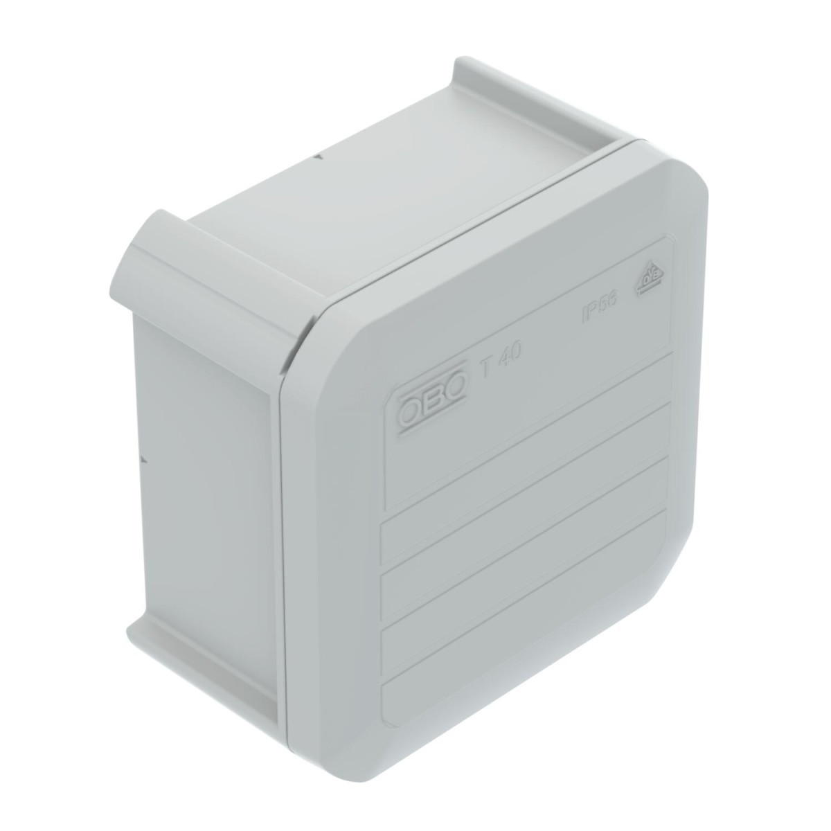 OBO EcoLine Junction Box without entries 90x90x52 polypropyleen eco lichtgrijs ral