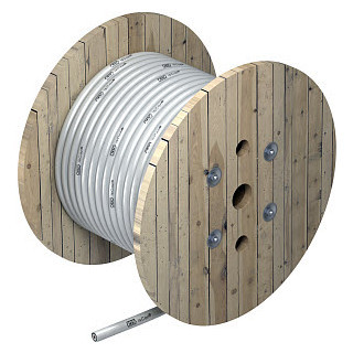 OBO Geïsoleerde afleiding 25 m rol ø 26mm, lichtgrijs