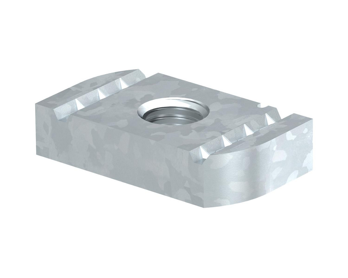 OBO Glijmoer Voor profielrail MS4121/4141 M6 staal zinklamel