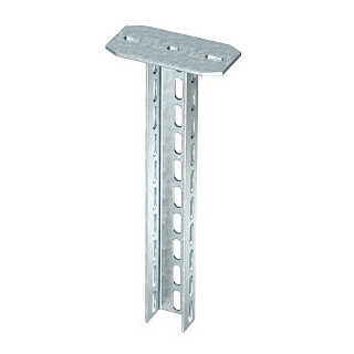 OBO US 7K-Serie Hangprofiel Met vastgelaste kopplaat 70x50x600 staal thermisch verzink