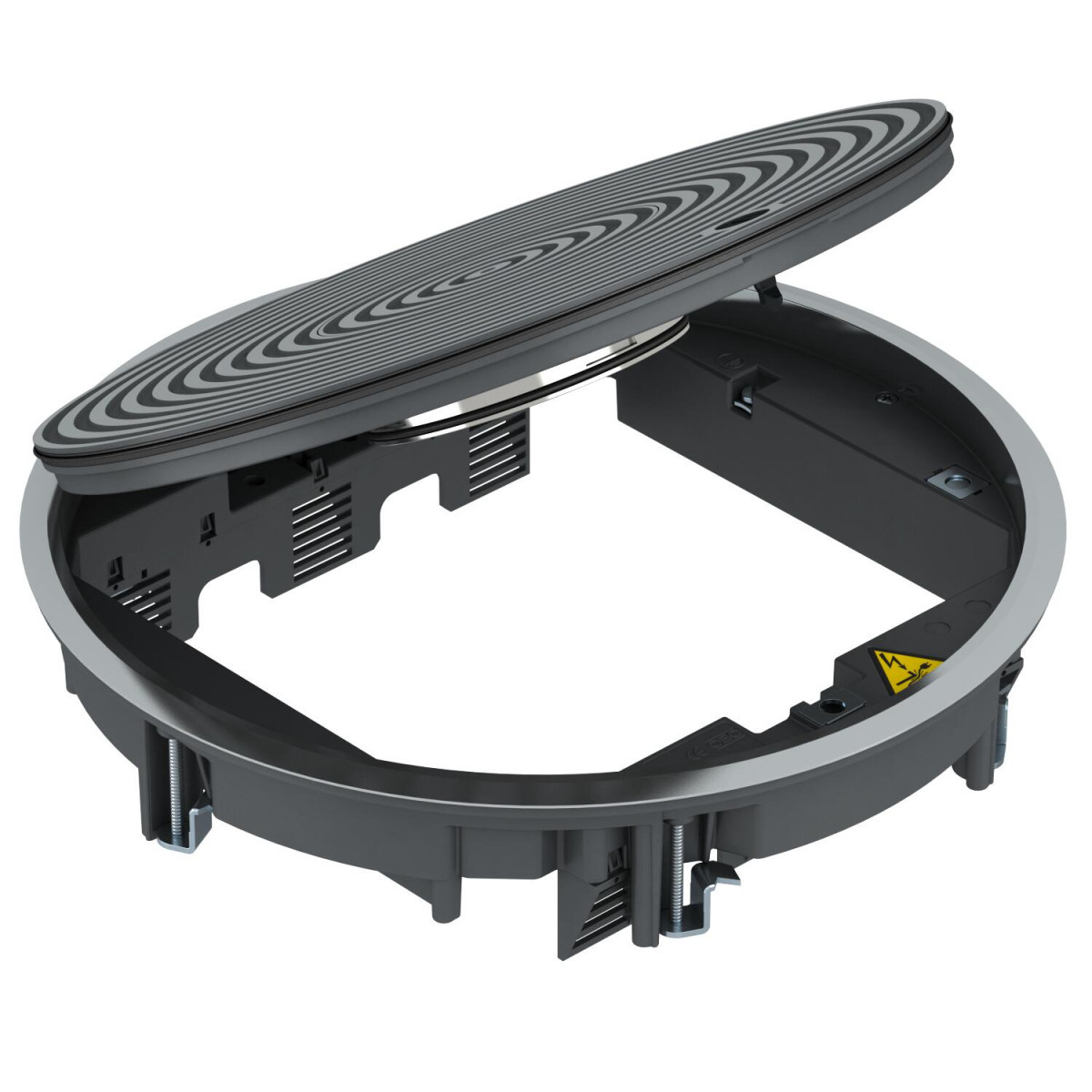 OBO GRAF Inbouweenheid V. nat onderhoud met structuurdeksel ø325x74 spuitgietal