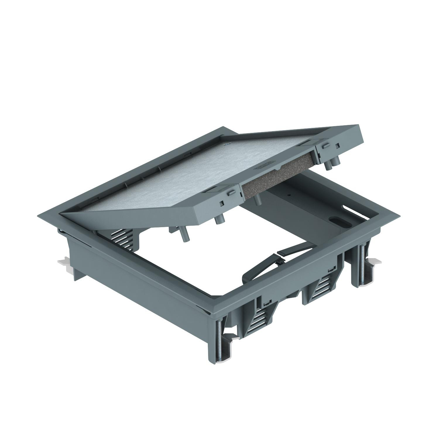 OBO Inbouweenheid Voor universele montage 222x222x65 polyamide staalgrijs