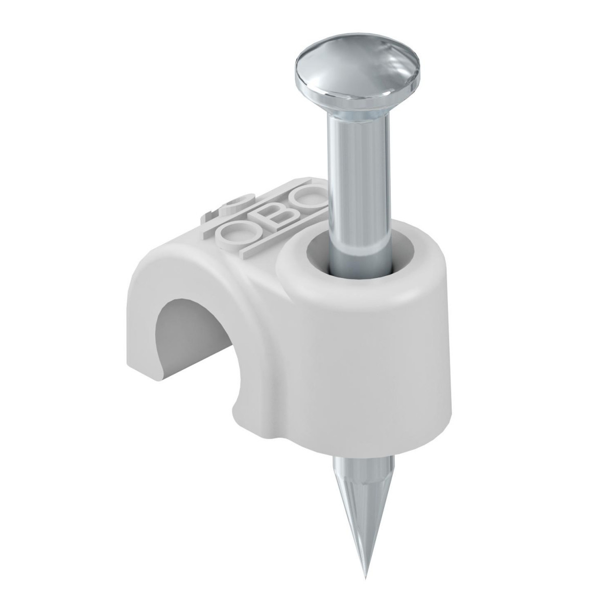 OBO Iso-Nagelclip 10MM, L25 polypropyleen lichtgrijs ral 7035