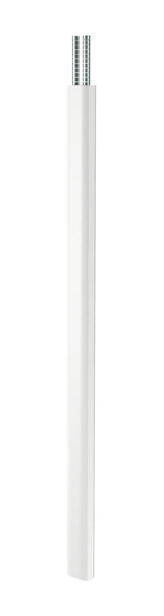 OBO ISS Mediazuil Vloer/plafond 2300x80x130 aluminium zuiver wit ral 9010