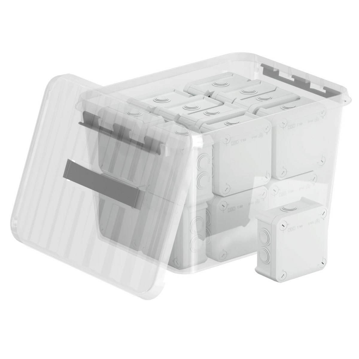 OBO Kabeldoos Promotiebox 20X T60 22 liter kunststof transparant